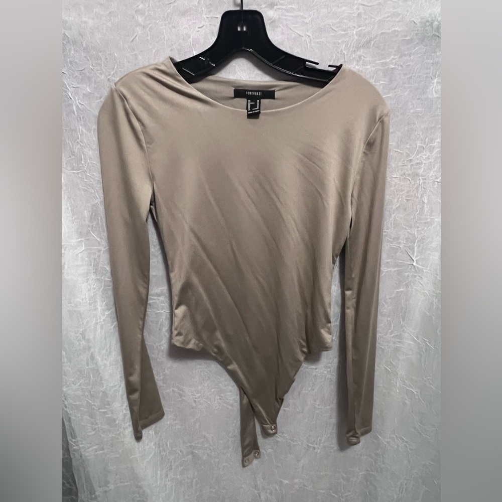 Forever 21 tan Long Sleeve Bodysuit